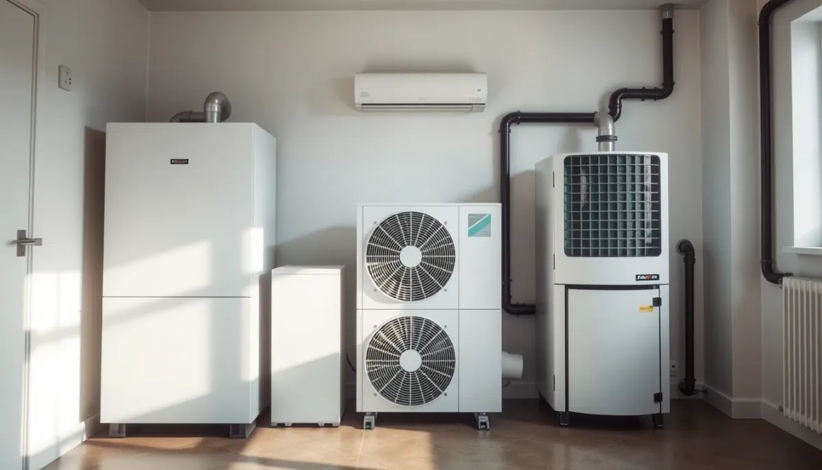 Comparaison technique entre une chaudière gaz à condensation, une pompe à chaleur air/eau et un système hybride
