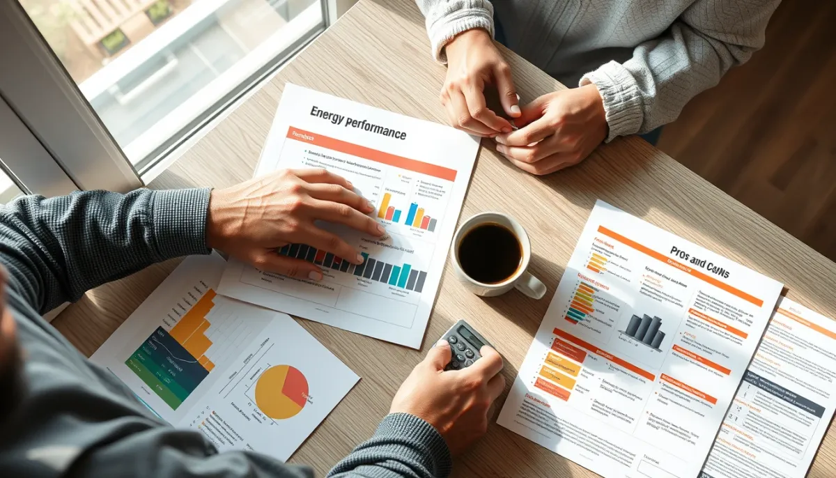 Propriétaire comparant les points forts et points faibles des solutions de chauffage
