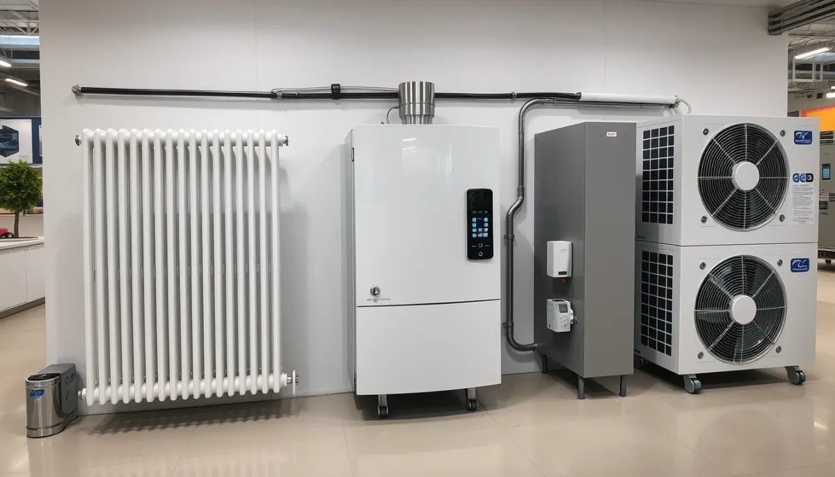 Comparatif visuel entre chauffage électrique, chaudière gaz à condensation et pompe à chaleur air/eau