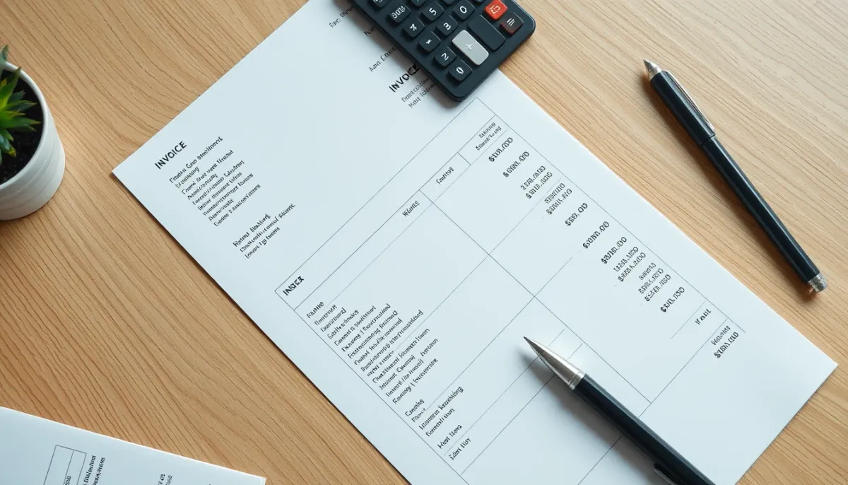Document de devis et calculatrice sur un bureau, représentant le budget pour remplacer une chaudière gaz par une PAC
